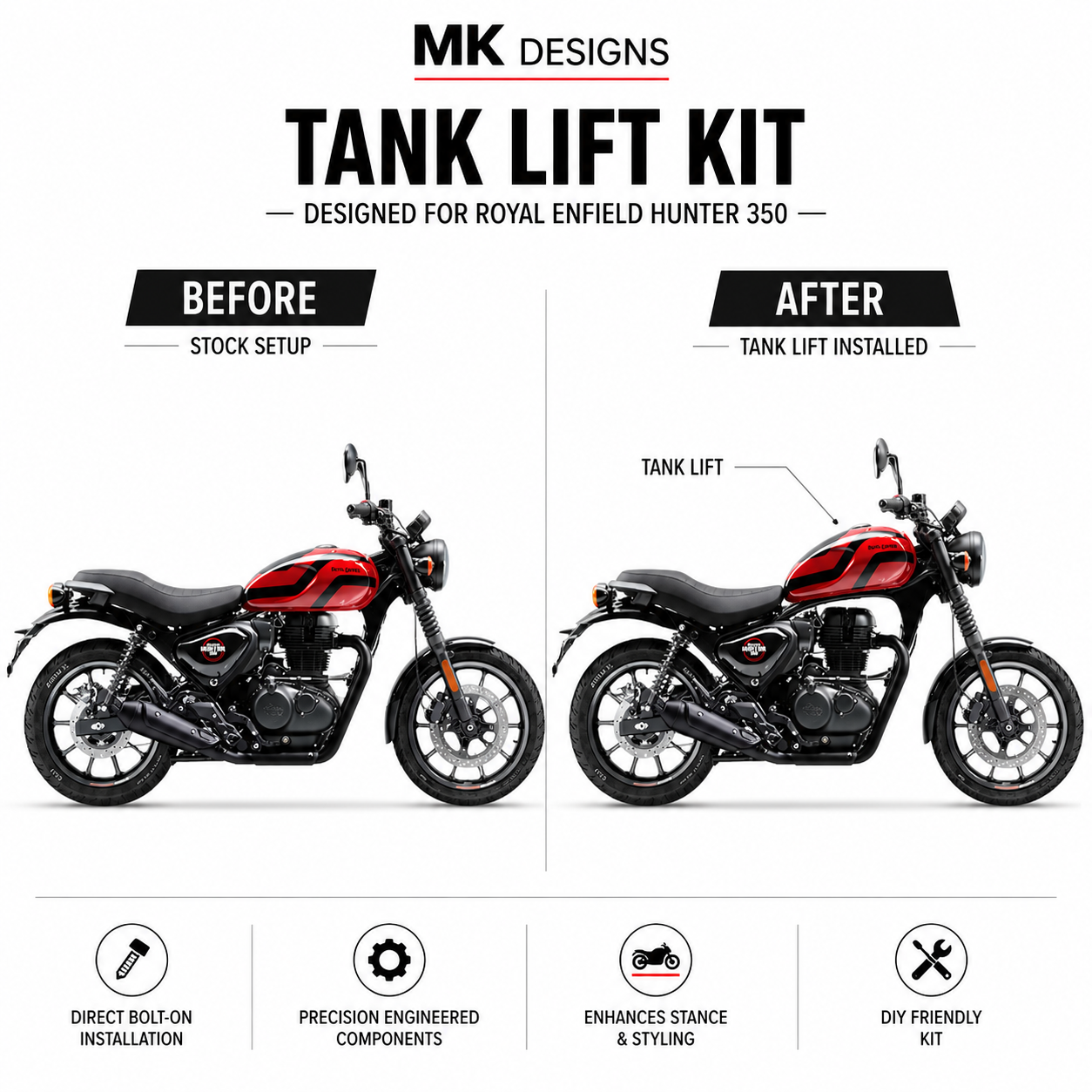 Tank lift kit - Meteor/Classic Reborn/Hunter 350