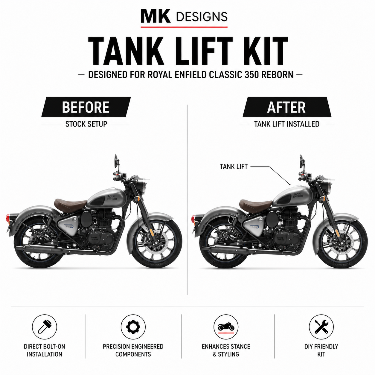 Tank lift kit - Meteor/Classic Reborn/Hunter 350