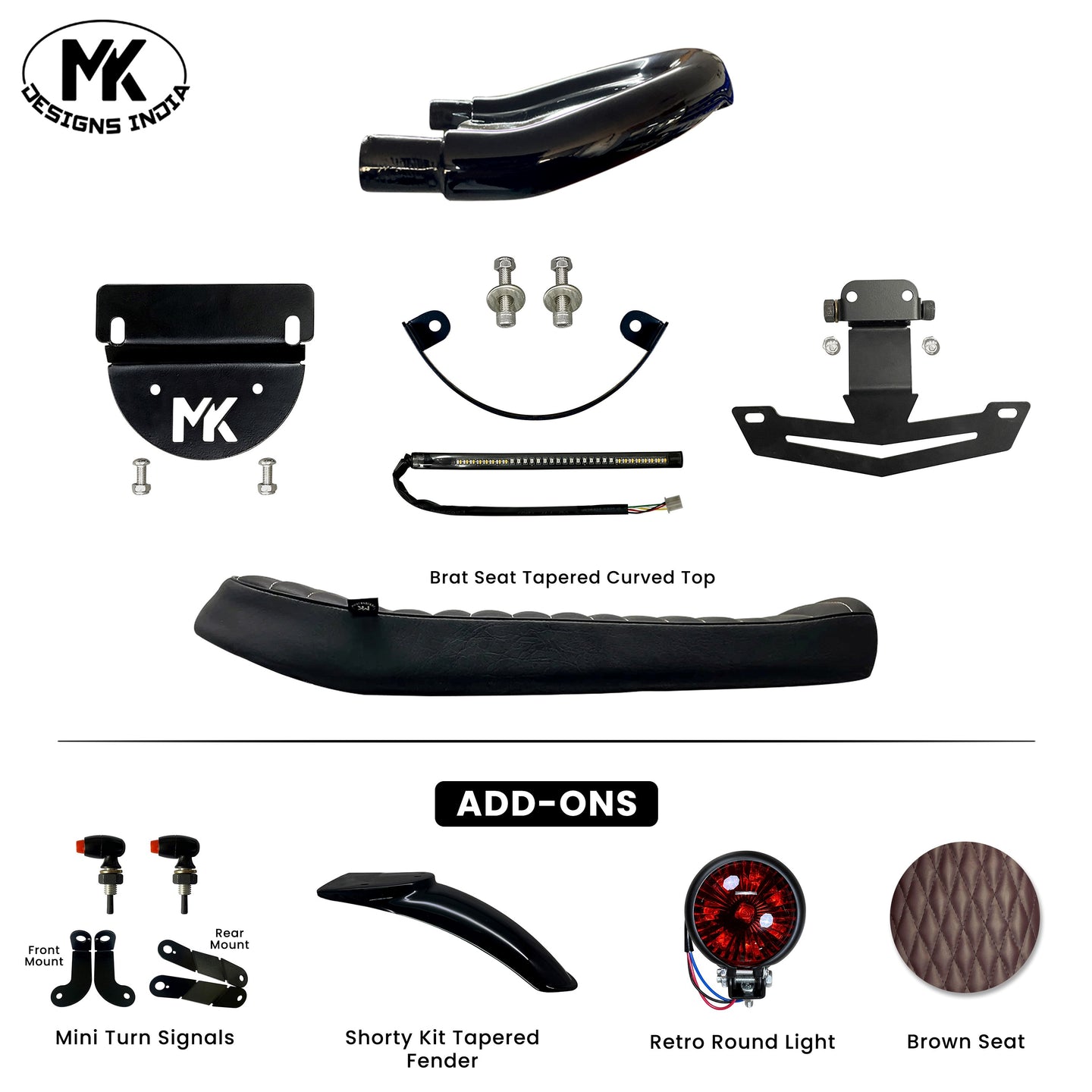 Shorty Kit Tapered + Brat Seat for Int/GT 650