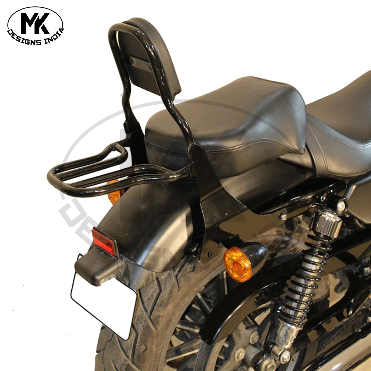 Backrest for Sportster with Detachable Carrier.